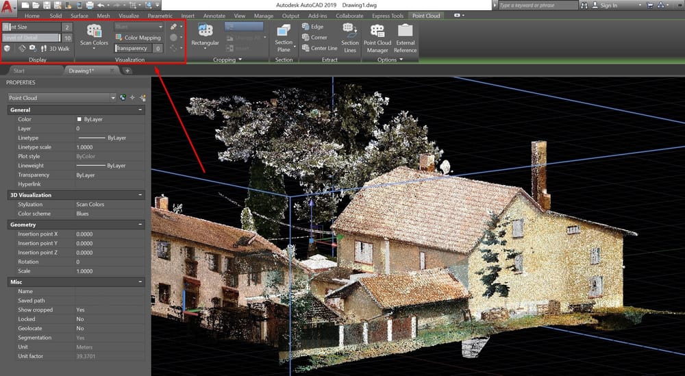 Elevation color ramp stylization