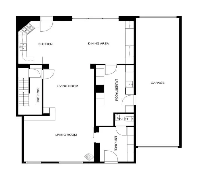 AutoCAD 2D Floor Plan After